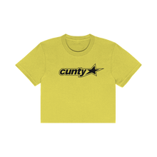Load image into Gallery viewer, CUNTY CORE CROPPED TEE (YELLOW)
