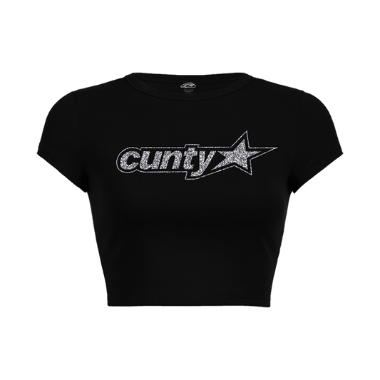 Cunty Glitter Crop Top