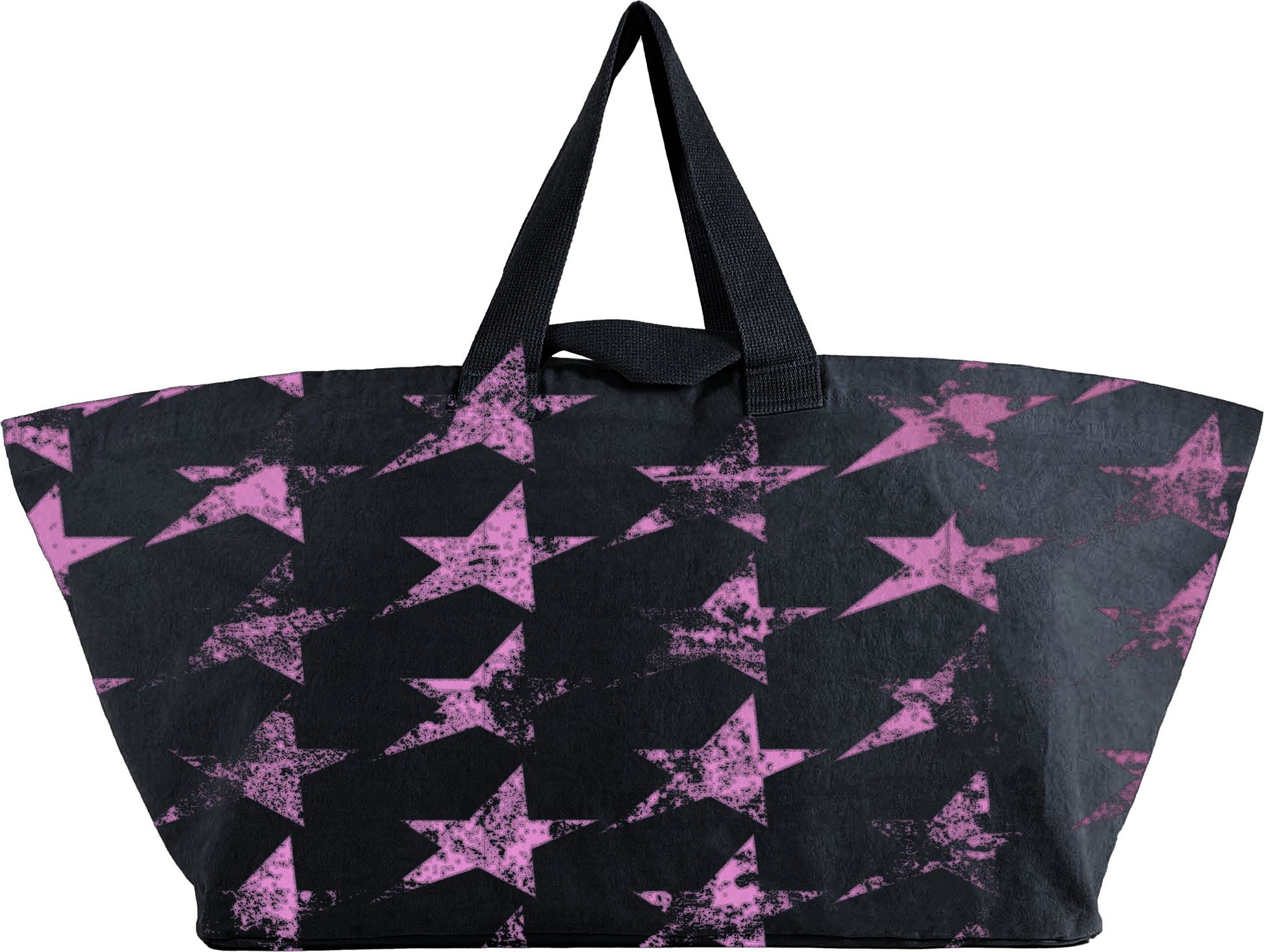 Oversized Cunty Tote (Black / Pink)