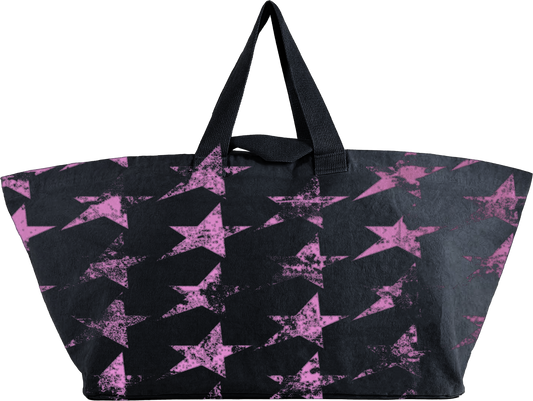 Oversized Cunty Tote (Black / Pink)