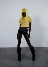 Load image into Gallery viewer, CUNTY CORE CROPPED TEE (YELLOW)
