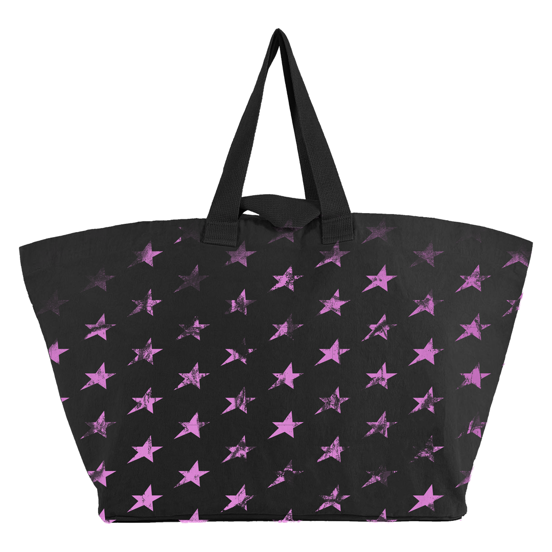 Oversized Cunty Tote (Black / Pink)