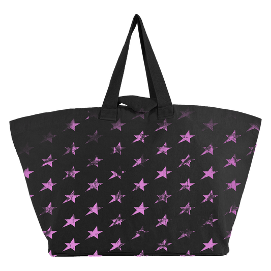 Oversized Cunty Tote (Black / Pink)